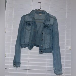 mossimo supply co light wash denim jacket size medium